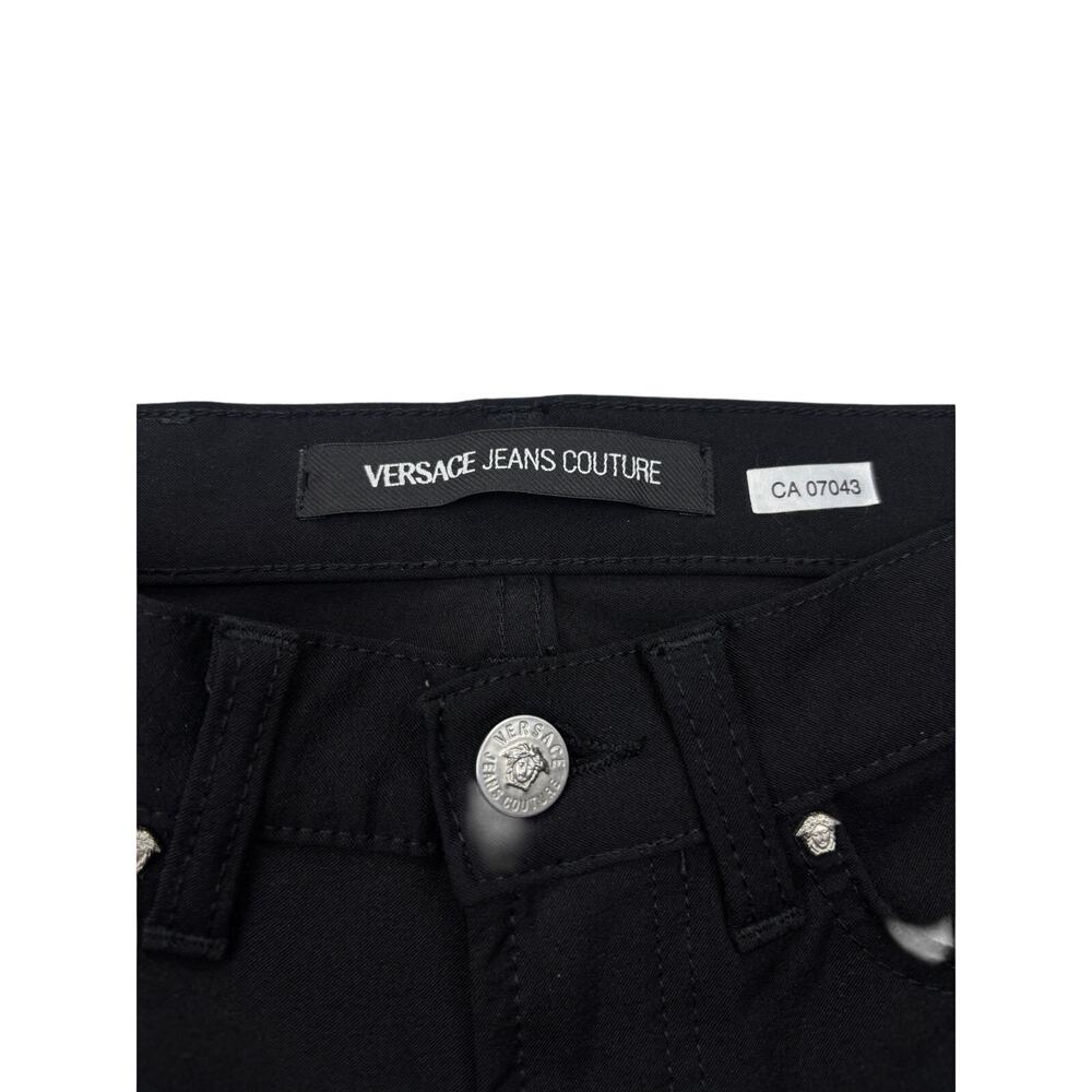 VERSACE Jeans Couture Boot Cut Mid Rise Pant Size 24 Black - Picture 3 of 7